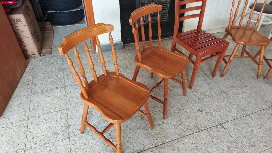 Masif Ahşap Sandalye Takımı - Görsel 3
