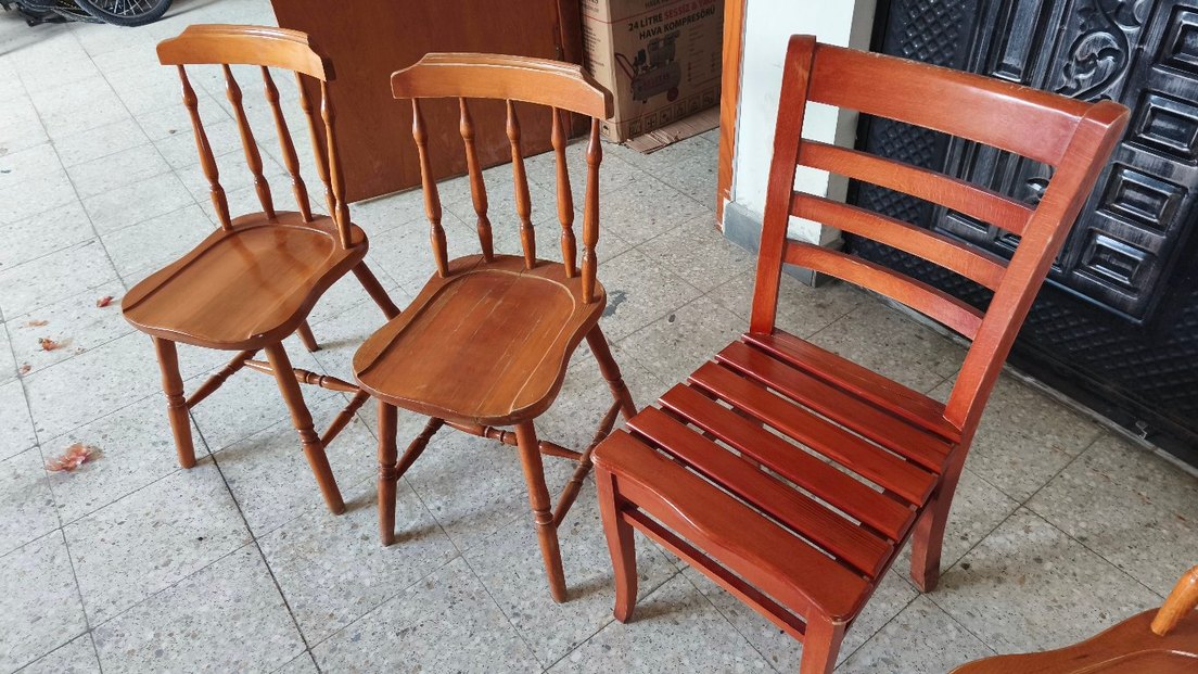 Masif Ahşap Sandalye Takımı - Görsel 5