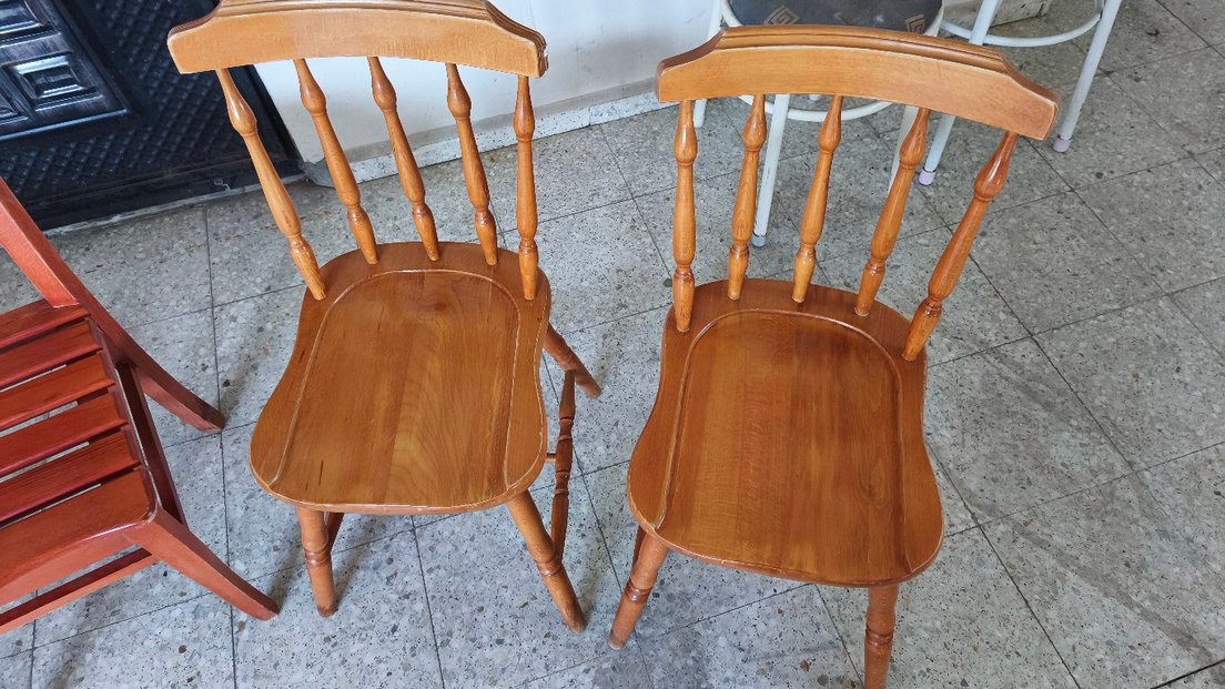 Masif Ahşap Sandalye Takımı - Görsel 2