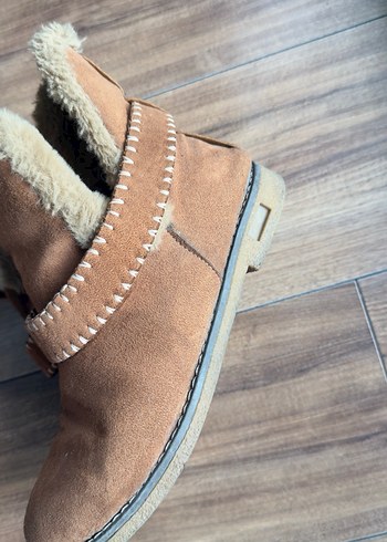 Taba Süet Kürklü Kadın Dolgu Bot - Görsel 3