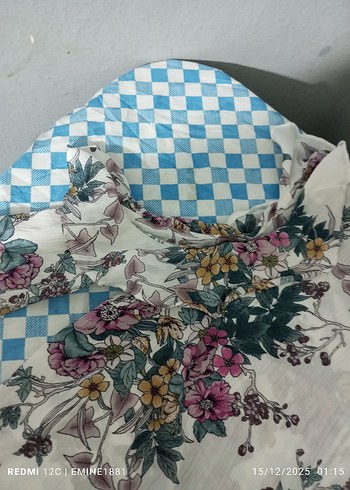 Pastel Çiçek Desenli Bohem Kadın Bluz - Görsel 3