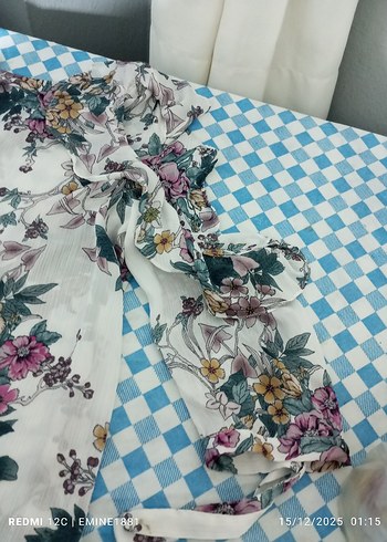 Pastel Çiçek Desenli Bohem Kadın Bluz - Görsel 2