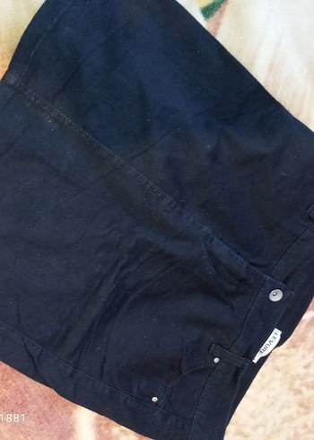 Düğmeli Siyah Kadın Boyfriend Denim Pantolon - Görsel 5