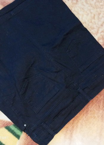 Düğmeli Siyah Kadın Boyfriend Denim Pantolon - Görsel 4