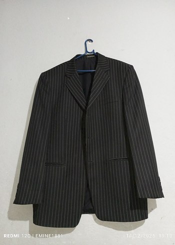 Gri Çizgili Erkek Ofis Takım Elbise - Görsel 2