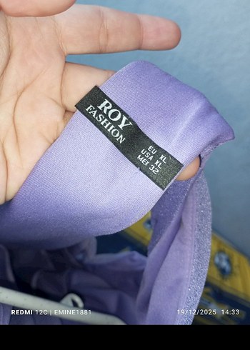 Mor Drapeli Uzun Abiye Elbise - Görsel 2