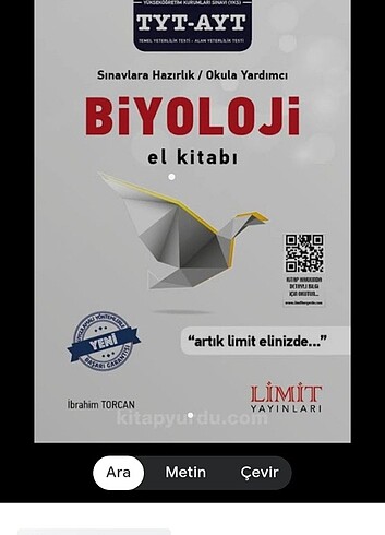 Biyoloji el kitabı limit