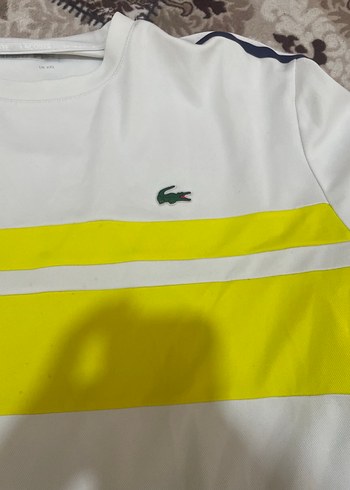 Erkek Beyaz Spor Polo Tişört ORJ LACOSTE - Görsel 2