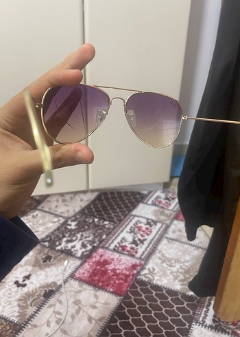 Şeffaf Mor Camlı erkek Güneş Gözlüğü - Görsel 5