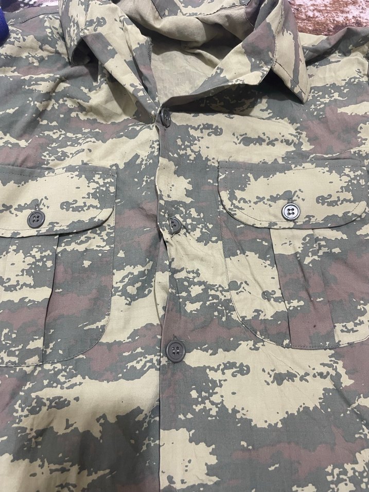 Kamuflaj Desenli Kısa Kollu erkek gömlek - Görsel 4