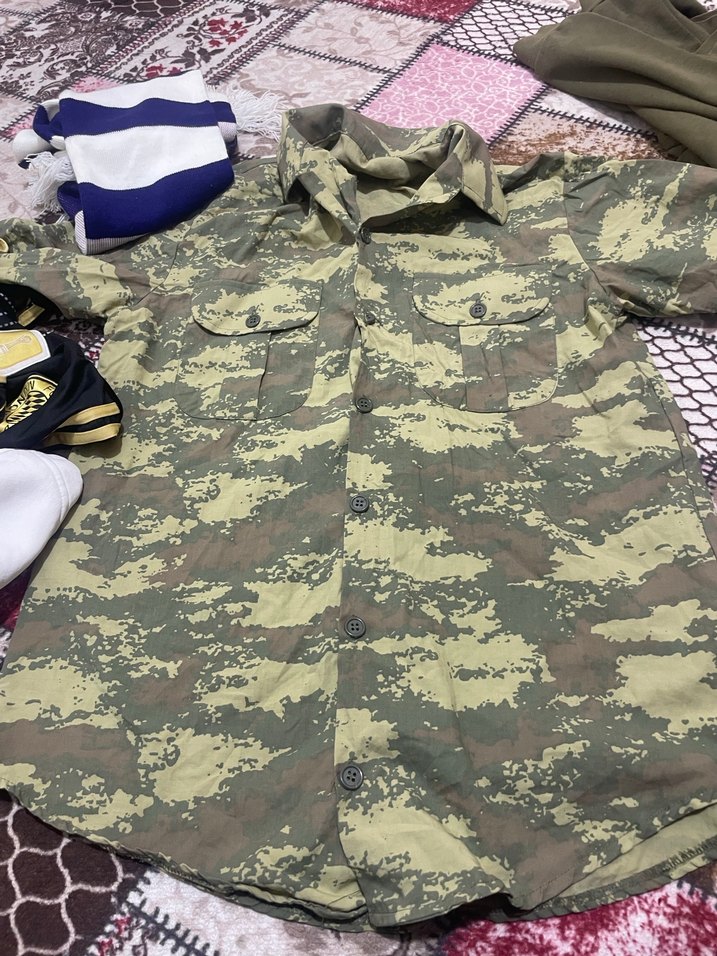 Kamuflaj Desenli Kısa Kollu erkek gömlek - Görsel 3