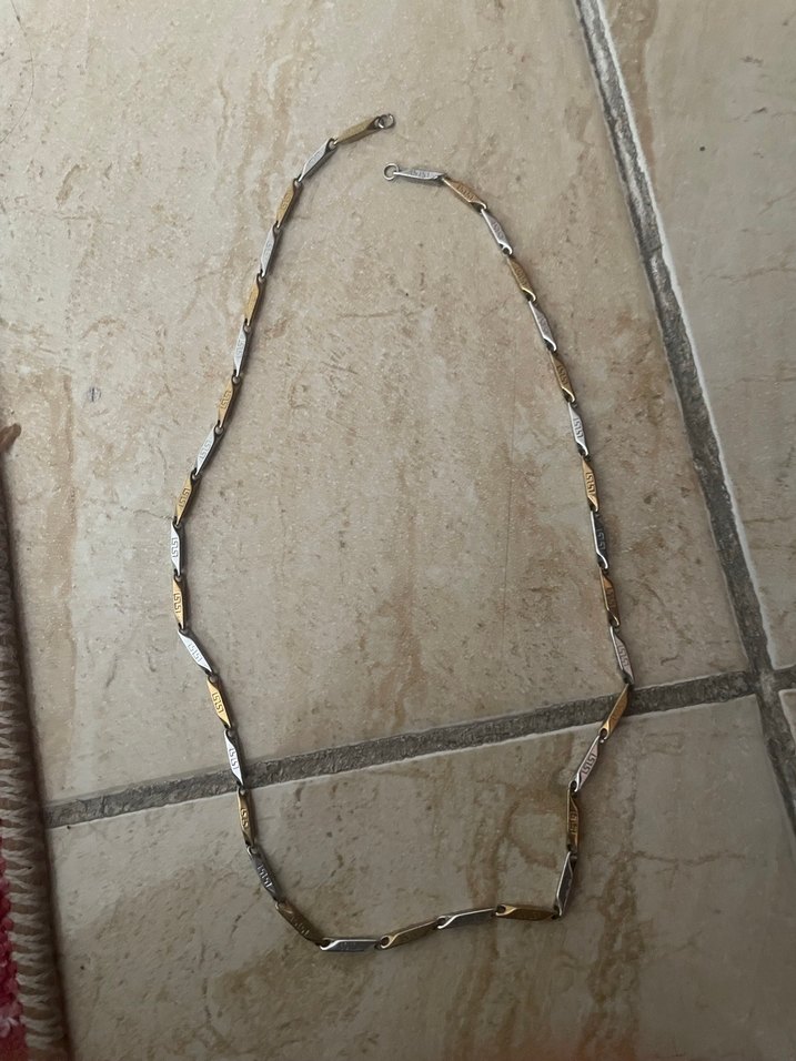 Erkek Altın Renk Avant-Garde Kolye - Görsel 4