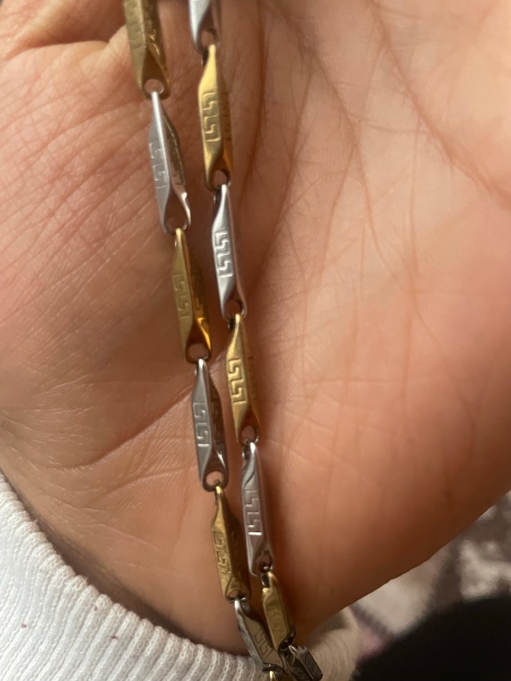 Erkek Altın Renk Avant-Garde Kolye - Görsel 3