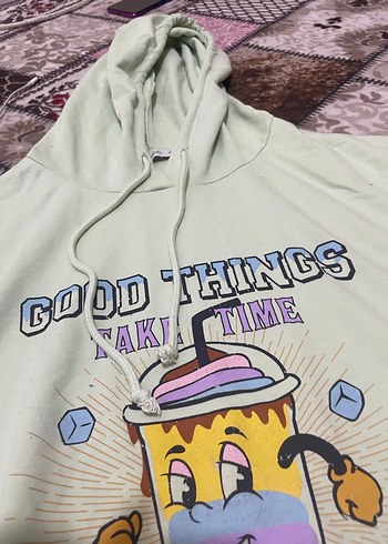 United Çok Renkli Kapüşonlu Baskılı Sweatshirt - Görsel 2