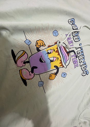 United Çok Renkli Kapüşonlu Baskılı Sweatshirt - Görsel 4