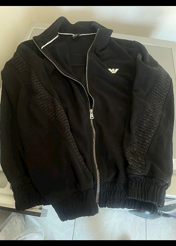 Emporio Armani Siyah Fermuarl Erkek Emporio Armani Ceket