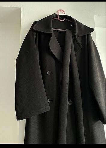 Siyah uzun tesettür oversize kaban 