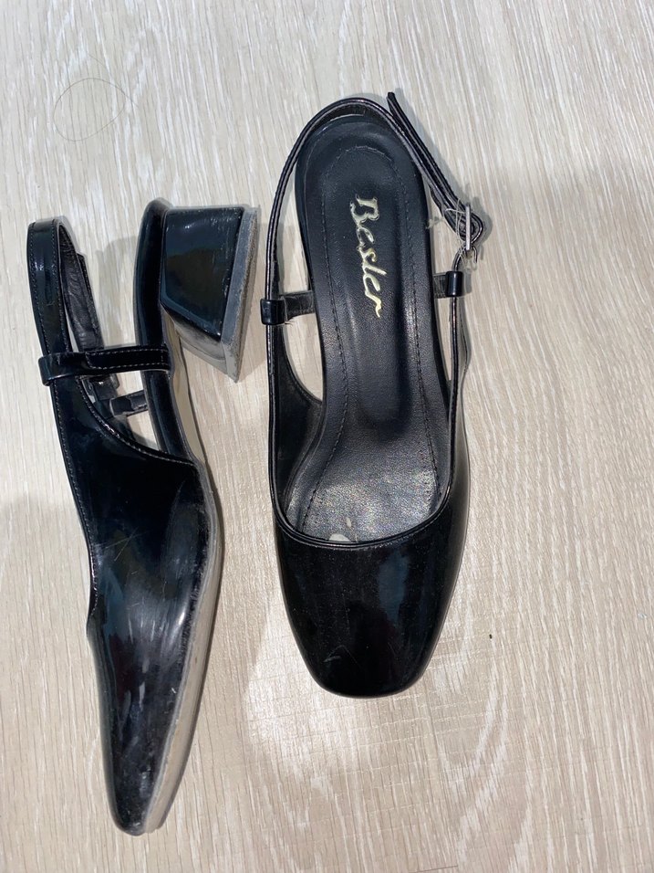 Siyah Stiletto Topuklu Kadın Sandalet - Görsel 2