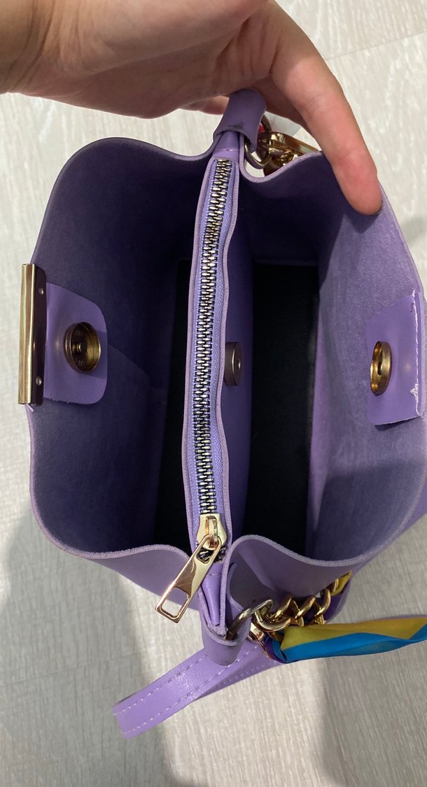 Diger Mor Zincir Detaylı Bohem Çanta - Görsel 2