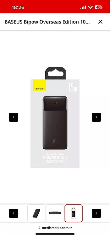 BASEUS POWERBANK SIFIR