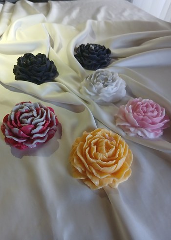 Çiçek Desenli Renkli Mumlar - Görsel 4