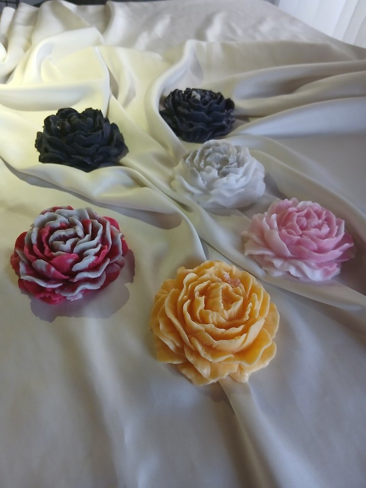 Çiçek Desenli Renkli Mumlar - Görsel 4