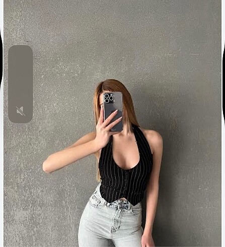 Halter yaka boyundan ceket yelek
