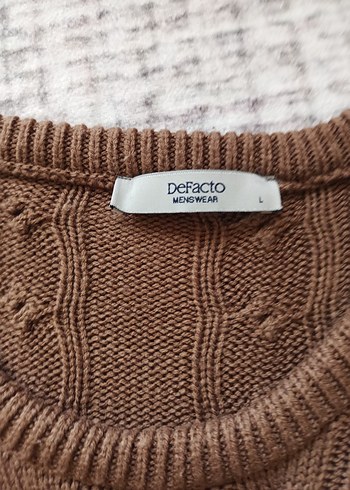 ekek Kahverengi Örgü Triko Kazak - Görsel 2