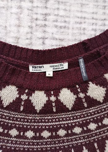 ekek Kahverengi Örgü Triko Kazak - Görsel 11