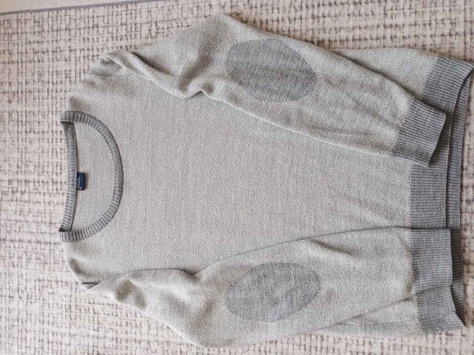 ekek Kahverengi Örgü Triko Kazak - Görsel 4