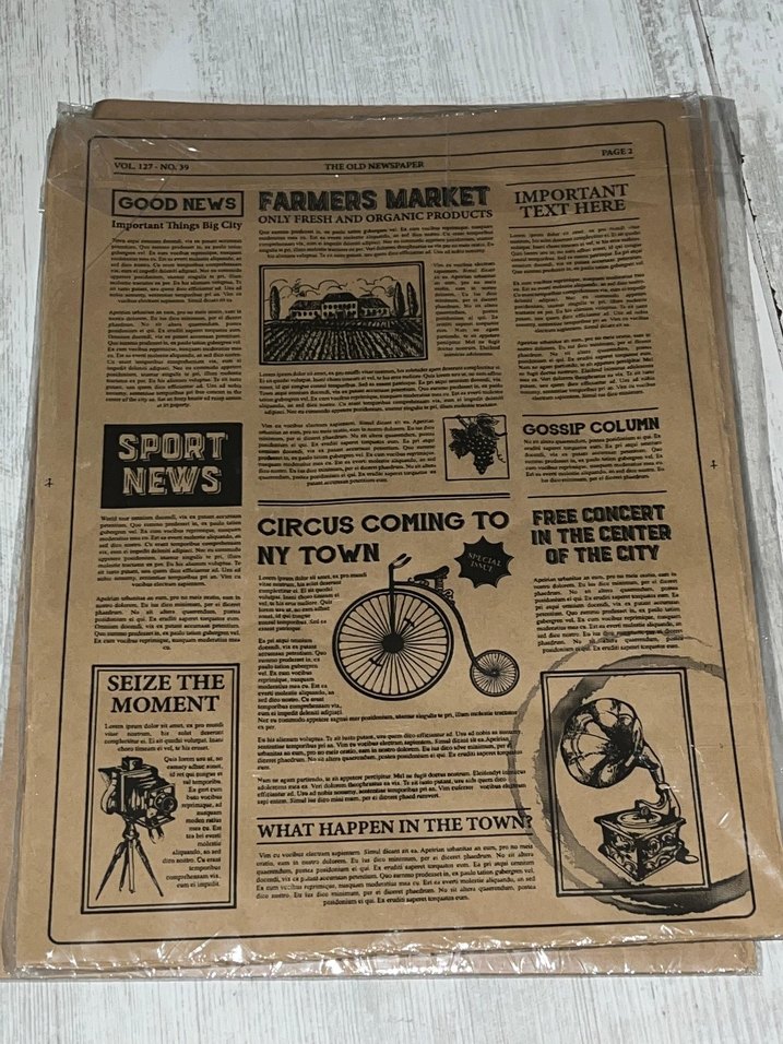 Kahverengi Bohem Baskılı sunum kagidi - Görsel 4