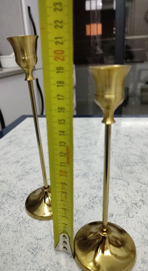 Parlak Altın Renkli Şamdan Seti - Görsel 5