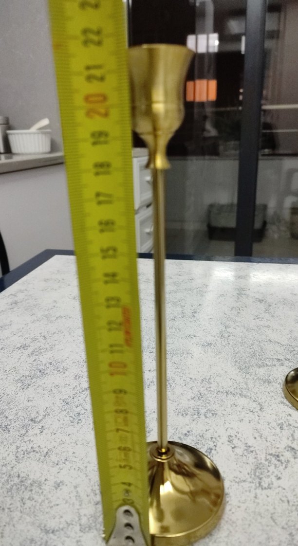 Parlak Altın Renkli Şamdan Seti - Görsel 4