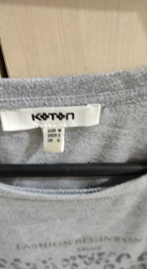 Kadın Gri Kısa Kollu Baskılı Keten Tişört4 adet - Görsel 3