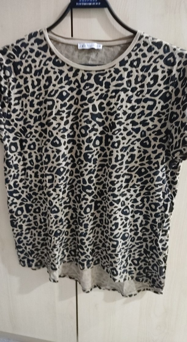 Kadın Gri Kısa Kollu Baskılı Keten Tişört4 adet - Görsel 4