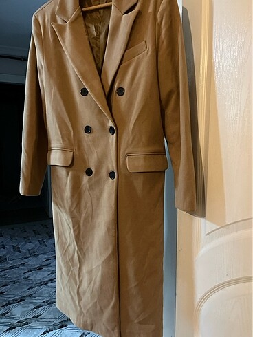 Kaşe uzun kaban - Görsel 3