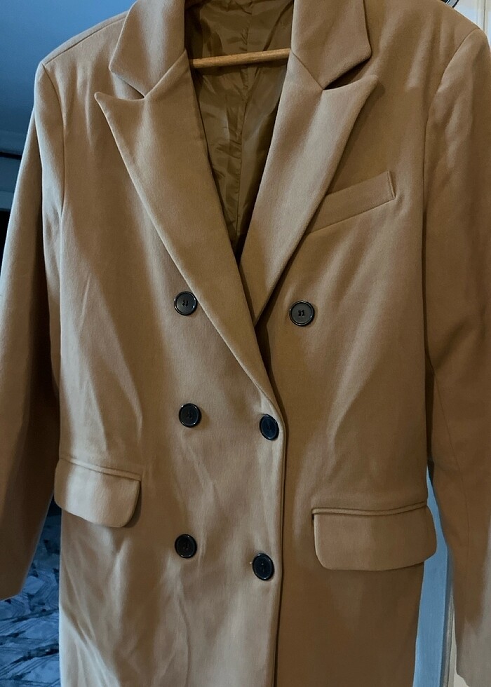 Kaşe uzun kaban - Görsel 2