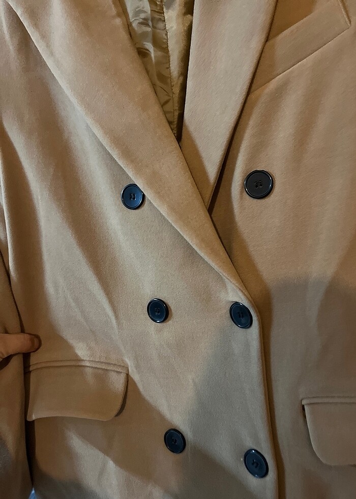 Kaşe uzun kaban - Görsel 4