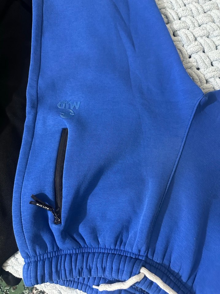 Mavi Fermuarlı Erkek Eşofman Altı - Görsel 2