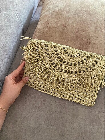  Beden ten rengi Renk Clutch çanta kağıt ip