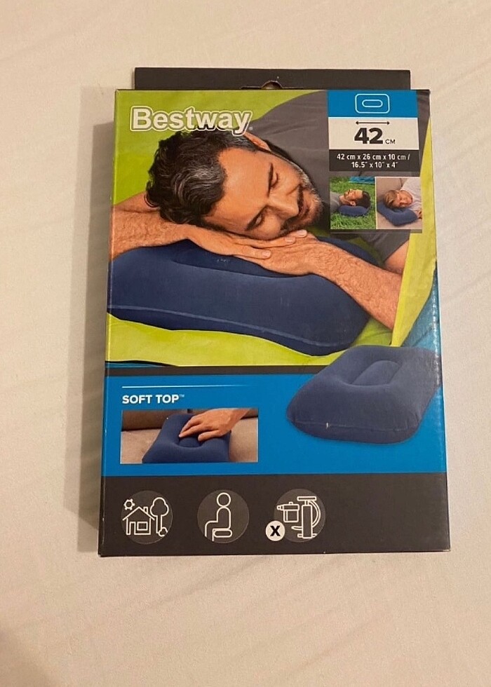 Şişme yastık kamp şişme yatak yastığı - Görsel 4