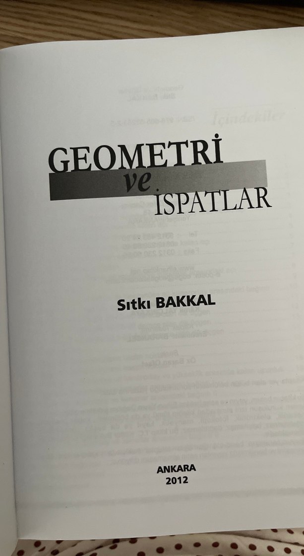 Geometri ve İspatlar - Sıtkı Bakkal - Görsel 2