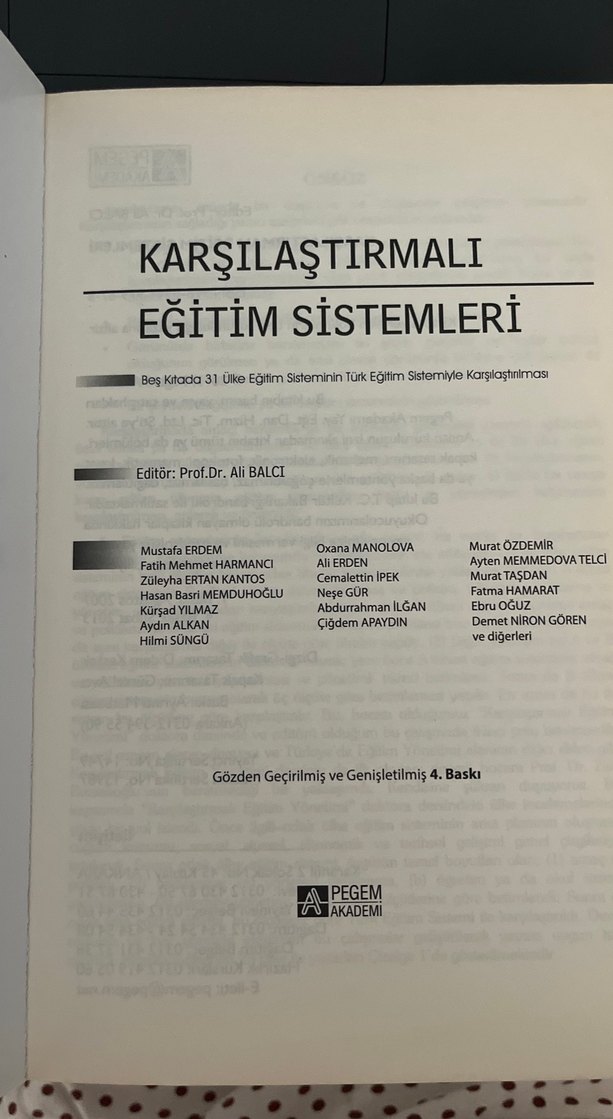 Karşılaştırmalı Eğitim Sistemleri Kitabı - Görsel 3