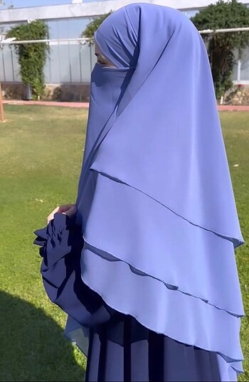 Beden 3 katlı şifon khimar