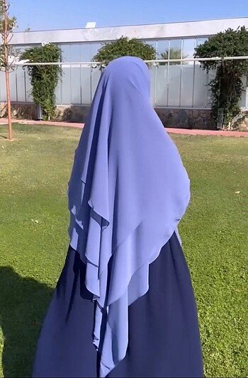 Vakko 3 katlı şifon khimar