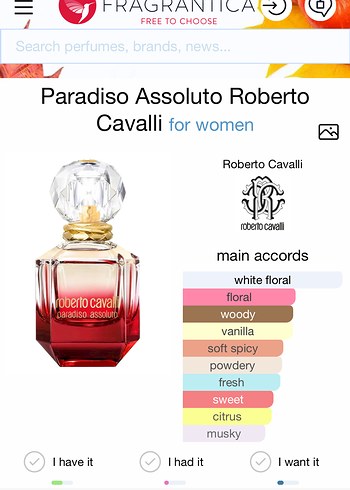 Muscent Parfüm 50 ml Paradiso Assoluto Roberto Cavalli - Görsel 2