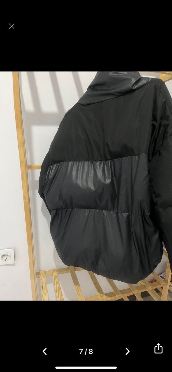 Siyah Midi Oversize Kemerli Kışlık Kadın Mont - Görsel 3