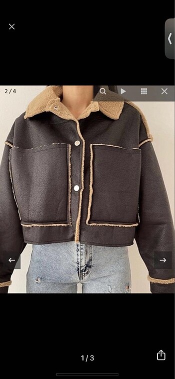 m Beden siyah Renk Crop mont