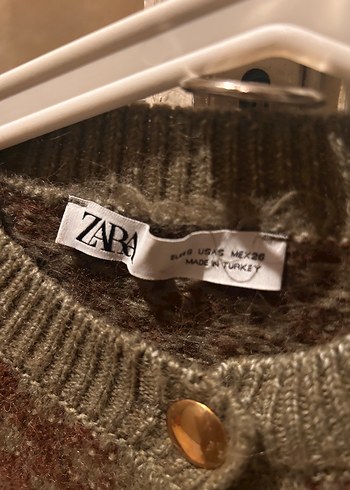 Zara Zara Kahverengi Örgü Kadın Hırka