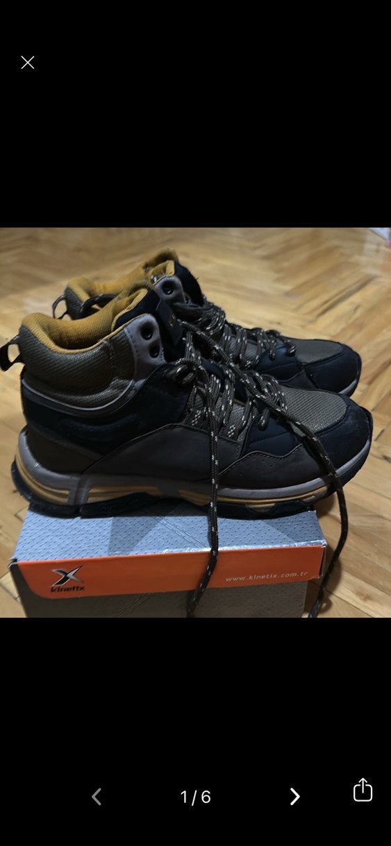 Siyah Yılan Desenli Bağcıklı Erkek Outdoor Bot - Görsel 4